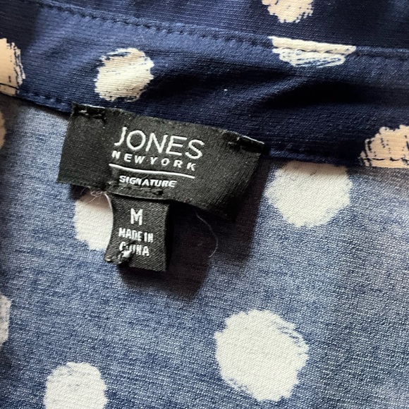 Jones of New York sz M sleeveless top/w/2 front pockets, collared neck - Picture 4 of 8